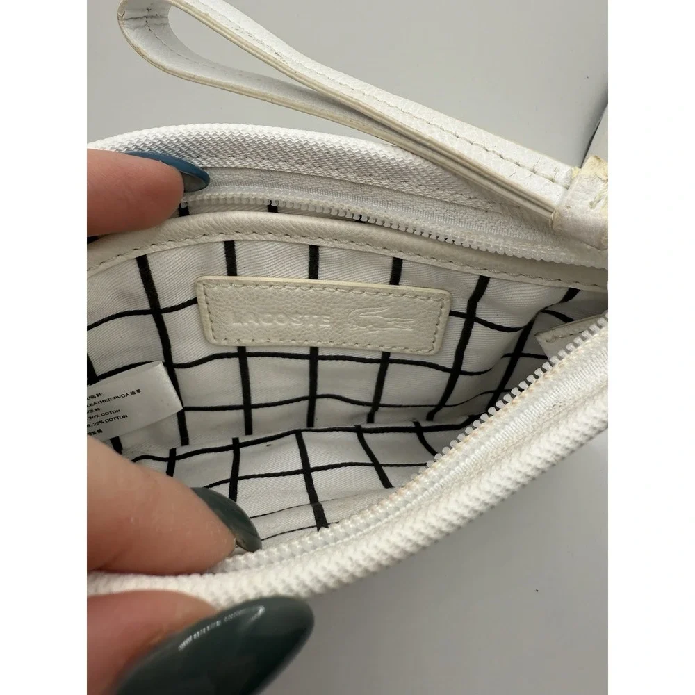 Lacoste Red Wristlet Clutch‎ Bag Alligator